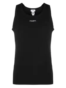 Топ с нашивкой-логотипом DOLCE & GABBANA, черный