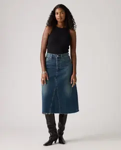 Джинсовая миди-юбка HR a Line Decon Levi's, темно-синий