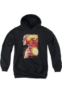 Молодежная толстовка с капюшоном Justice League of America Speed Head Gildan, черный