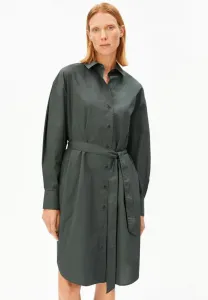 Платье-Рубашка с рукавами-бочонками Armedangels, Space Steel