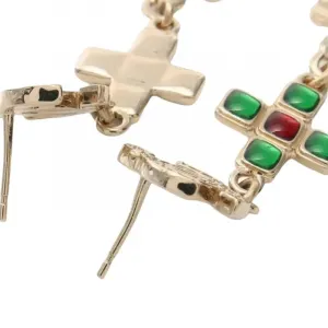 CHANEL Серьги с камнями Rhinestone Women's Gold