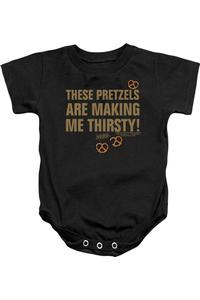 Крендельки из сериала «Сайнфелд», комбинезон для младенцев с застежкой-кнопкой Gildan, черный