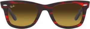 Солнцезащитные очки Ray-Ban RB2140 Original Wayfarer с градиентным переходом цвета, квадратной формы, Striped Red/Brown Gradient