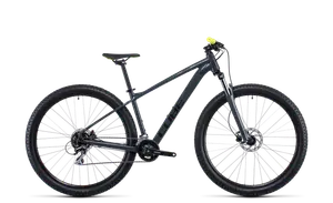 Велосипед хардтейл Cube Aim Pro, серый/жёлтый