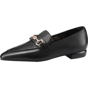 Mulinsen Женские повседневные туфли на один каблук черные, цвет Black