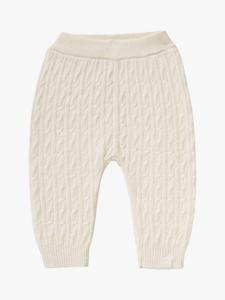 Детские брюки кабельной вязки Benetton, White