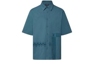 Новые квартальные продукты LV Shirt Men Blue Louis Vuitton, синий