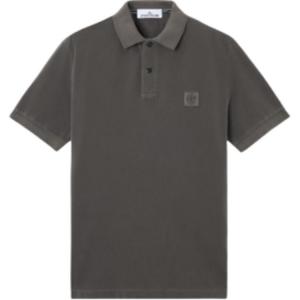 Поло с пуговицами и нашивкой Compass STONE ISLAND, темно-серый