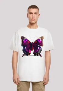 F4NT4STIC Футболка "Pink Butterfly OVERSIZE TEE", принт, белый
