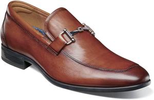 Мужские лоферы Florsheim Zaffiro с мысом-мокасином и декоративной пряжкой, Cognac