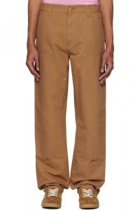 Коричневые брюки с двойным коленом Carhartt Work In Progress