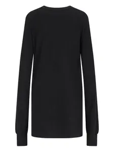 Топ с длинными рукавами и вырезом Rick Owens, черный