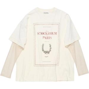 Футболка с принтом слоган Acne Studios, Ecru