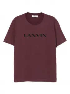 Футболка с вышитым логотипом Lanvin, красный