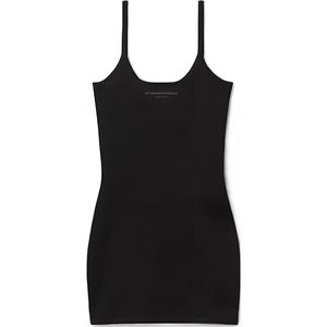 Футболка мини с тисненым логотипом Alexander Wang, черная