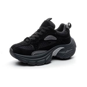 CHOVO Скользоустойчивые легкие низкие массивные кроссовки для женщин с эффектом увеличения роста, серый антрацит, без подкладки, цвет Charcoal Gray Unlined