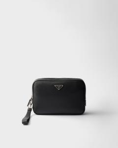 Кожаный чехол Prada, черный