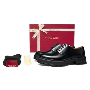 THOM WILLS Бизнес-универсальные повседневные туфли derby из телячьей кожи Cleanfit мужские black