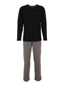 Emporio Armani Длинная пижама в черном цвете