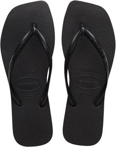 Havaianas Women Slim Square Sandals- классические сандалии с квадратным носком, черный