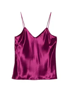Топ на бретелях с V-образным вырезом Alberta Ferretti, фиолетовый
