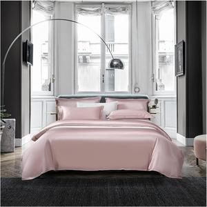 YUSIWOAL Комплект постельного белья сатиновый из египетского хлопка розовый Pink