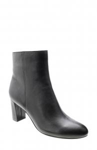 David Tate Alison Ботинки женские черные кожаные с миндалевидным носком на устойчивом каблуке