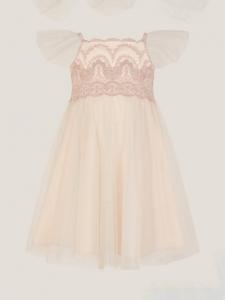 Платье Baby Francesca с вышивкой Monsoon, Pink