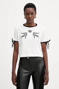 Хлопковая футболка Pinko, белый