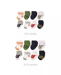 Хлопковые махровые носки Baby Boys Grow with Me, синие спортивные, 0–6 и 6–12 месяцев Luvable Friends, мультиколор