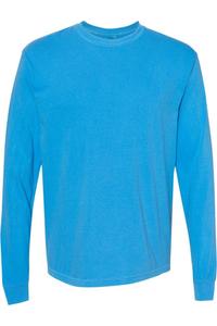 Футболка Comfort Colors Garment-Dyed Heavyweight с длинным рукавом, цвет royal caribe
