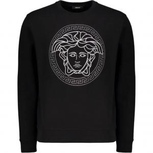 Хлопковый свитшот VERSACE, черный