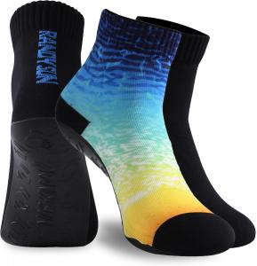 RANDY SUN Пляжные носки для песка с быстросохнущей подошвой, дышащие бесшовные йога-носки с подошвой из ТПЭ, для босых ног, желтый