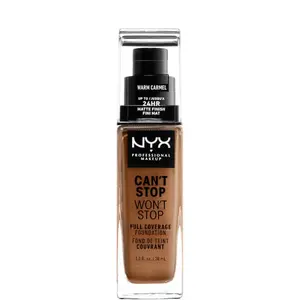 Can’T stop не остановит 24-часовой тональный крем Nyx Professional Makeup, цвет warm carmel