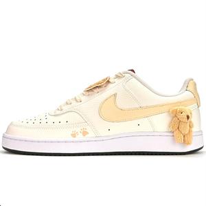 Nike Кроссовки для скейтбординга Court Vision 1 унисекс, низкие, белые/желтые/красные/коричневые/черные