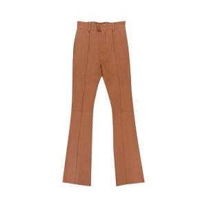 Брюки Amiri Flare Leather Pants, Brown
