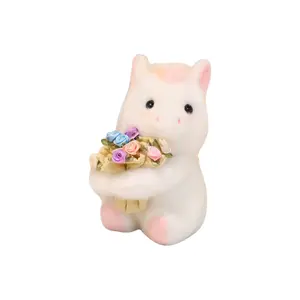 PUDOWRABBIT Очаровательная утонченная плюшевая кукла Rose Bear Bunny магнитная ладонная игрушка высота 15см