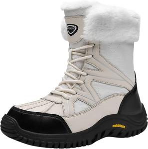 Женские зимние сапоги CsgrFagr, водонепроницаемые, с теплой подкладкой, женские снежные сапоги, модные сапоги средней высоты, широкие рабочие сапоги для женщин (C, 8.5), 6.5 A