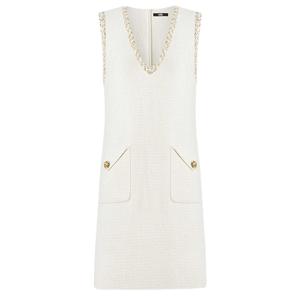 KARL LAGERFELD FW24 Белое безрукавное платье для женщин KARL LAGERFELD / Karl Lagerfeld Jeans
