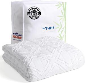 Утяжеленное одеяло с охлаждающим эффектом 122х183 см, 6,8 кг, YnM Exclusive Cooling, Rayon Derived from Bamboo, для одного человека до 64 кг, идеально для кровати Queen/King, Cutting Motif