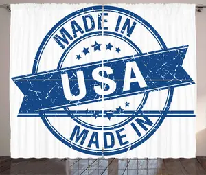 Винтажная синяя штора в деревенском стиле ABAKUHAUS, дизайн Bagel Rotten, универсальные ленточные шторы для гостиной с петлями и крючками, 280 x 245 см, темно-синий с белым Abakuhaus