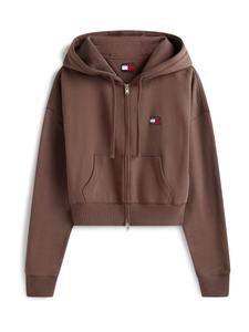 Толстовка с капюшоном на молнии Tommy Jeans, каштаново-коричневый