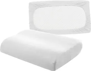 Чехол на подушку bellana "Universal Jersey", (2 шт.), подходит для подушек для поддержки шеи 80х40 см, белый