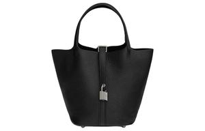 HERMES Сумка Пикотин Лок из кожи Клеманс с контроллером из страусиной кожи