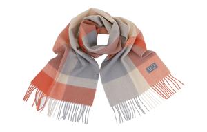 ELLE Вязаный шарф женский, Orange Plaid (180*30cm)