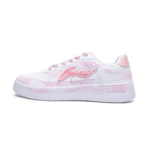 Понтонные лодки легкие, дышащие и нескользящие лоу-топ скейтборд кроссовки women's LINING, розовый