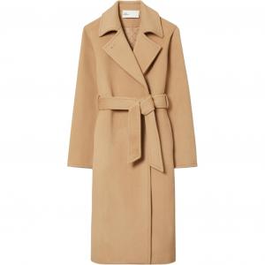 Женское пальто с монограммой Т Tory Burch, camel