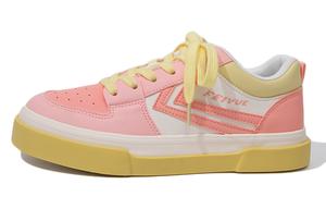 Женские скейтерские кросовки Low Top Feiyue Розовые Желтые, Розовый/Бежевый
