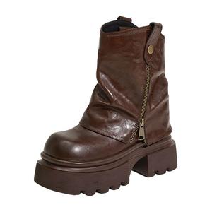 Milan love song Женские ботильоны с подкладкой из флиса какао-браун, цвет Cocoa Brown Fleece-Lined