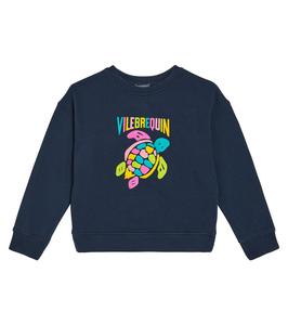 Толстовка из хлопкового джерси с логотипом Vilebrequin Kids, мультиколор